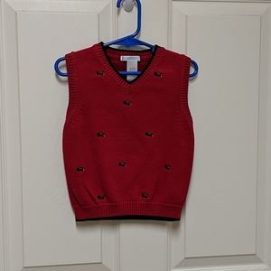 Janie And Jack Boys Holiday Matching Shirt & Sweater Vest